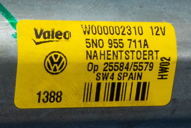 Viskermotor bakrute til VW Tiguan 2007-2011 (Type I, Fase 1)  (VAG|5N0 955 711 A|)