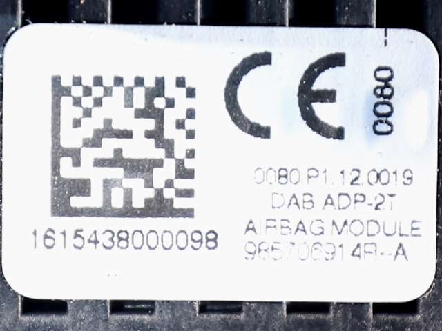 Airbag rattpute til Renault Zoe 2013-2019 (Fase 1)  (RENAULT|9857 06914R|)