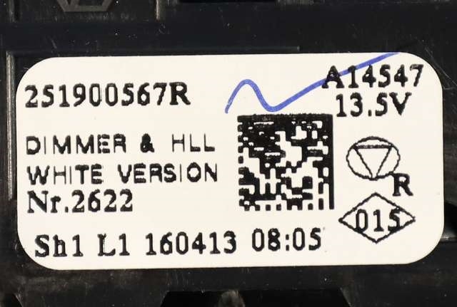Bryter diverse til Renault Zoe 2013-2019 (Fase 1) (RENAULT|2519 00567R|)