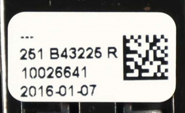 Bryter diverse til Renault Zoe 2013-2019 (Fase 1)  (RENAULT|251B 43225R|)