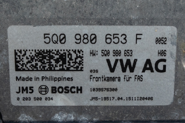 Kamera til Škoda Octavia 2013-2016 (Type III, Fase 1) (VAG|5Q0 980 653 F|)