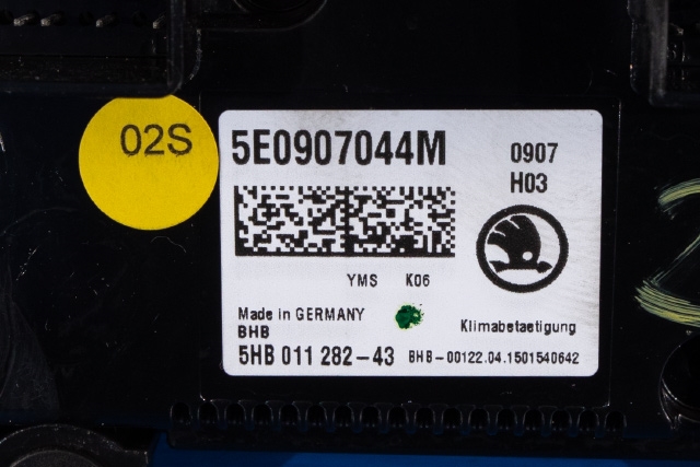 Varmeapparat betjening til Škoda Octavia 2013-2016 (Type III, Fase 1)  (HELLA|5HB 011 282-43|5E0 907 044 M|)