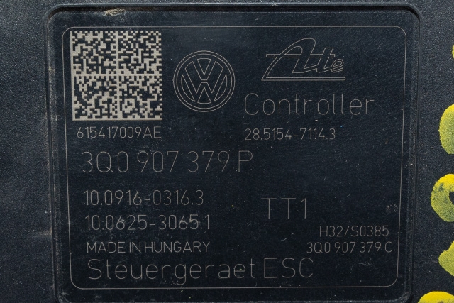 ABS sentral til Škoda Octavia 2013-2016 (Type III, Fase 1) (VAG|3Q0 614 517 P|)