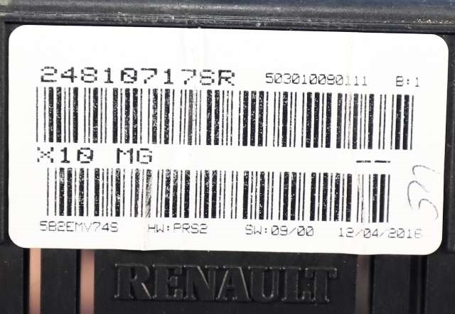 Instrumentpanel til Renault Zoe 2013-2019 (Fase 1) (RENAULT|2481 07178R|)
