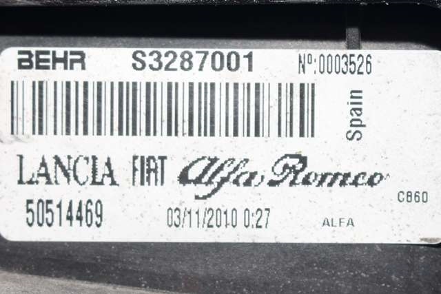 Kjølevifte til Alfa Romeo Giulietta 2010-2018  (BEHR|S3287001|50514469|)