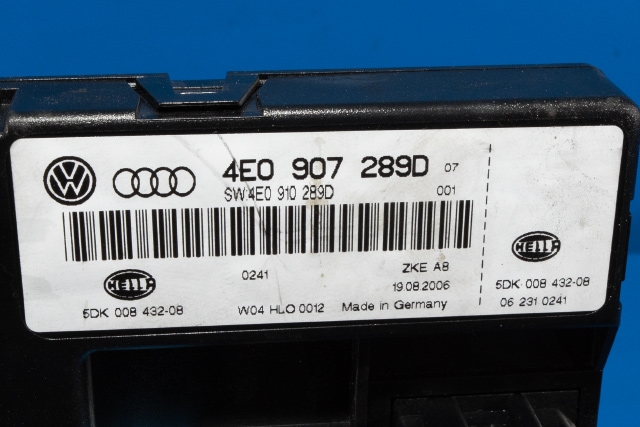 Styreenhet comfort (BCM) til Audi A8 2003-2010 (Type II)  (HELLA|5DK 008 432-08|4E0 907 289 D|)