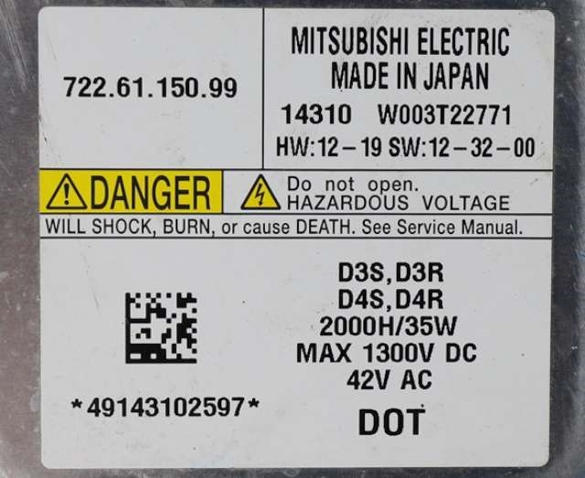 Styreenhet xenon/ballast til Volvo V40 2012-2019 (MITSUBISHI|W003T22771|)