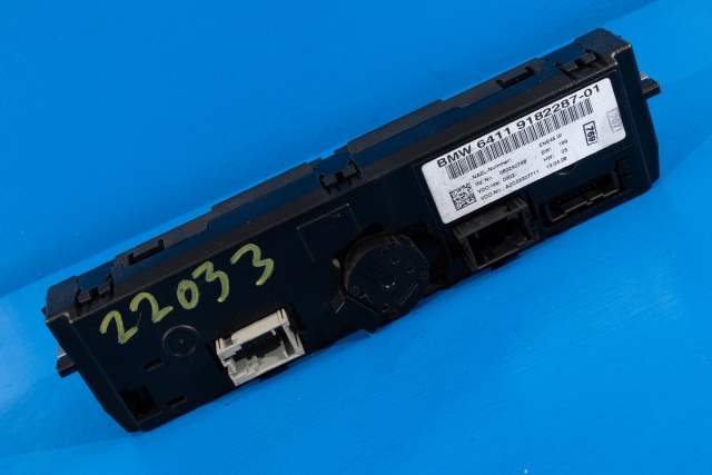 Varmeapparat betjening til BMW 1-Serie 2004-2011 (E81/E82/E87/E88) (E81/E82/E87/E88) (VDO|A2C53307711|64.11-9 182 287|)