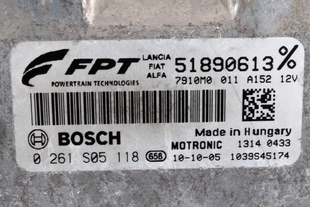 Styreenhet motor til Alfa Romeo Giulietta 2010-2018  (BOSCH|0 261 S05 118|51890613|)