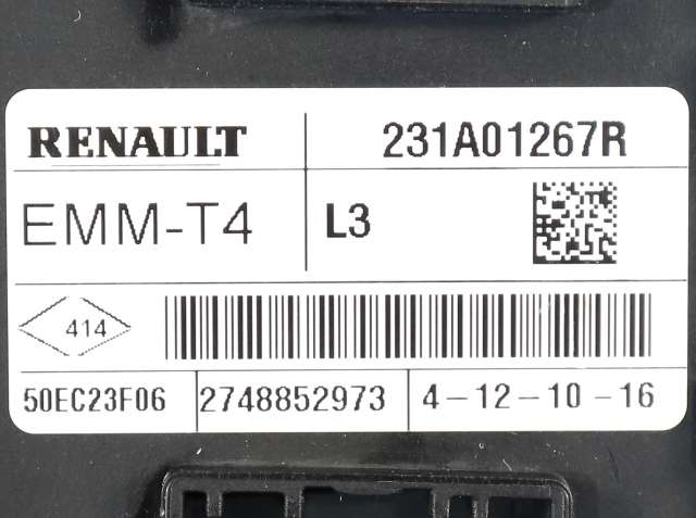 Styreenhet diverse til Renault Clio 2016-2019 (Type IV, Fase 2)  (RENAULT|231A 01267R|)