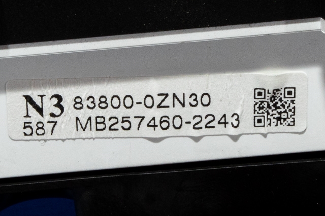 Instrumentpanel til Toyota Auris 2010-2012 (Type I, Fase 2) (DENSO|257460-2243|83800-0ZN30|)