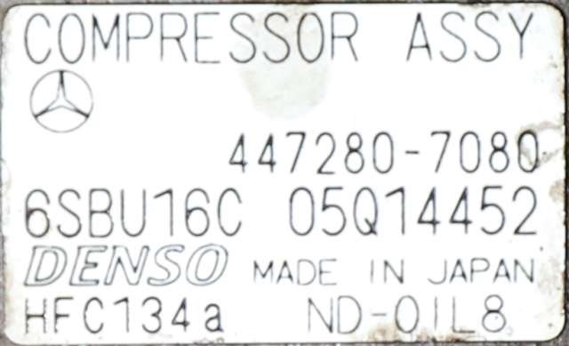 Aircondition kompressor til Mercedes E-Klasse 2013-2016 (Fase 2) (W212) (W212) (DENSO|447280-7080|)