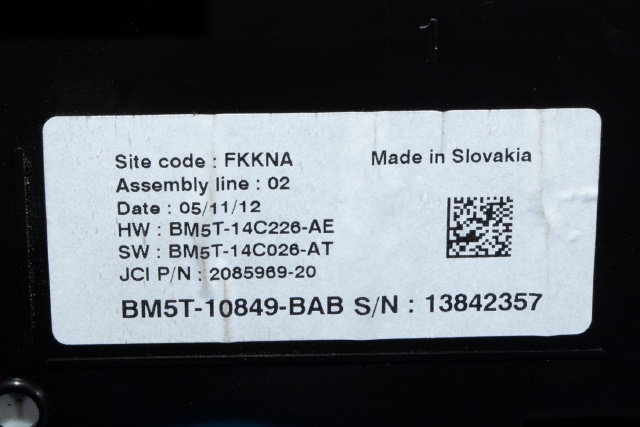 Instrumentpanel til Ford Focus 2011-2014 (Type III, Fase 1) (FORD|BM5T-10849-BAB|)