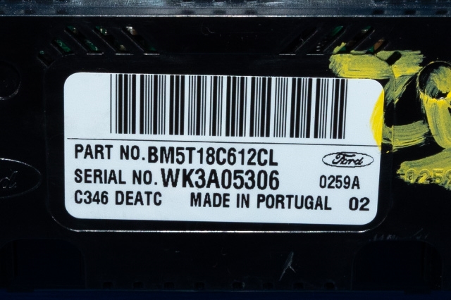 Varmeapparat betjening til Ford Focus 2011-2014 (Type III, Fase 1) (FORD|BM5T-18C612-CL|)