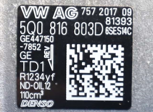 Aircondition kompressor til Škoda Superb 2015-->> (Type III)  (DENSO|447150-7852|5Q0 816 803 D|)