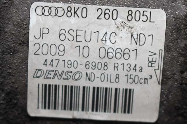 Aircondition kompressor til Audi Q5 2008-2012 (Type I, Fase 1) (DENSO|447190-6908|8K0 260 805 L|)