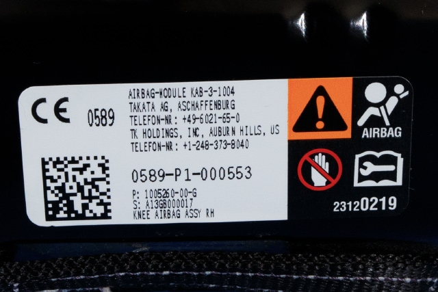 Airbag kne til Tesla Model S 2013-2016 (Fase 1) (TESLA|1005260-00-G|)