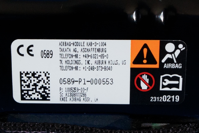 Airbag kne til Tesla Model S 2013-2016 (Fase 1)  (TESLA|1005259-00-F|)