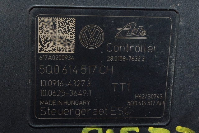 ABS sentral til Škoda Superb 2015-->> (Type III)  (VAG|5Q0 614 517 CH|)