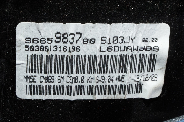 Instrumentpanel til Citroën Berlingo 2008-2015 (Type II, Fase 1)  (CITROEN|96 659837 80|)