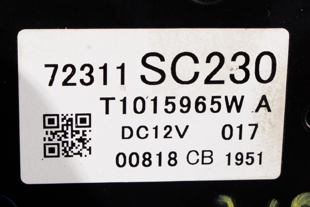 Varmeapparat betjening til Subaru Impreza 2008-2012 (Type III)  (SUBARU|72311-SC230|)