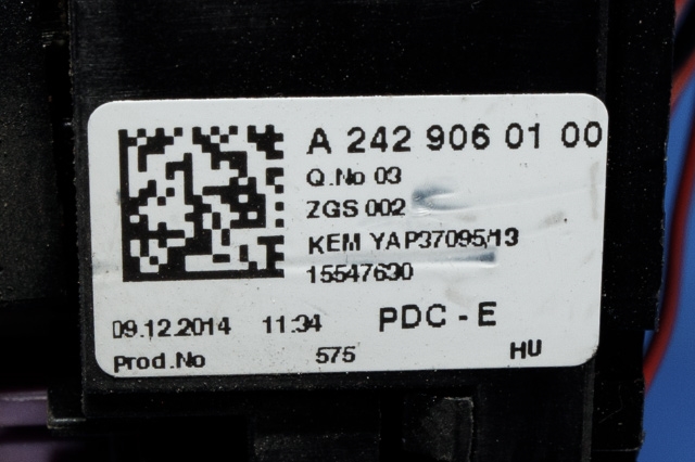 Sikringsboks til Mercedes B-Klasse, electric drive 2014-2018 (W242) (W242) (MERCEDES|A 242 906 01 00|)