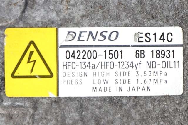 Aircondition kompressor hybrid til Toyota Yaris 2014-2020 (Type III, Fase 2)  (DENSO|042200-1501|)
