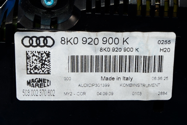 Instrumentpanel til Audi A4 2007-2014 (Type IV) (B8) (B8) (VAG|8K0 920 900 K|)