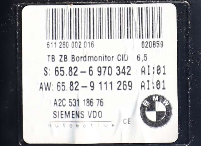 Bilstereo navigasjon skjerm til BMW 5-Serie 2003-2010 (E60/E61) (E60/E61) (BMW|65.82-6 970 342|)