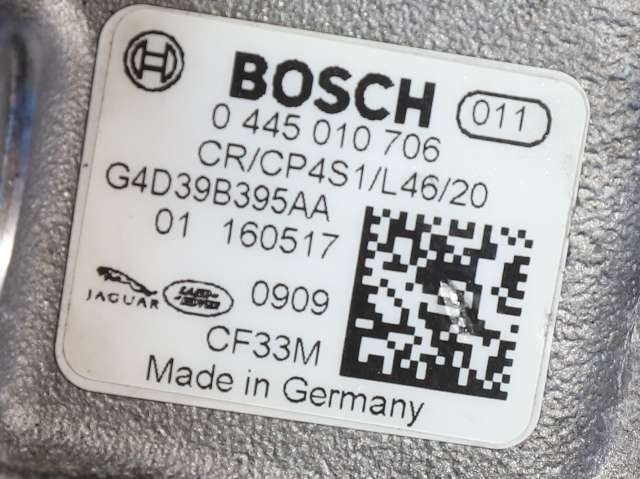 Dieselpumpe til Jaguar XF 2015-->> (X260) (X260) (BOSCH|0 445 010 706|G4D3-9B395-AA|)