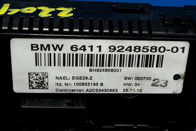 Varmeapparat betjening til BMW X1 2009-2015 (E84) (E84) (BMW|64.11-9 248 580|)