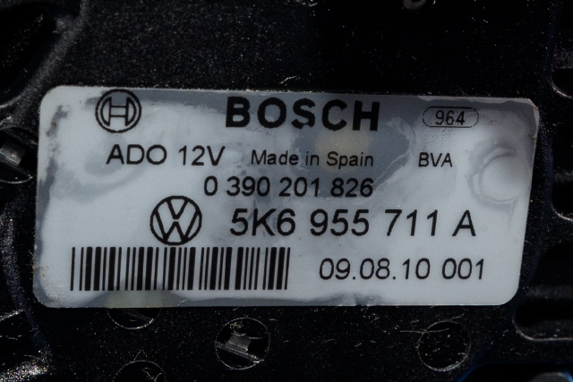 Viskermotor bakrute til VW Golf VI 2008-2012 (BOSCH|0 390 201 826|5K6 955 711 A|)