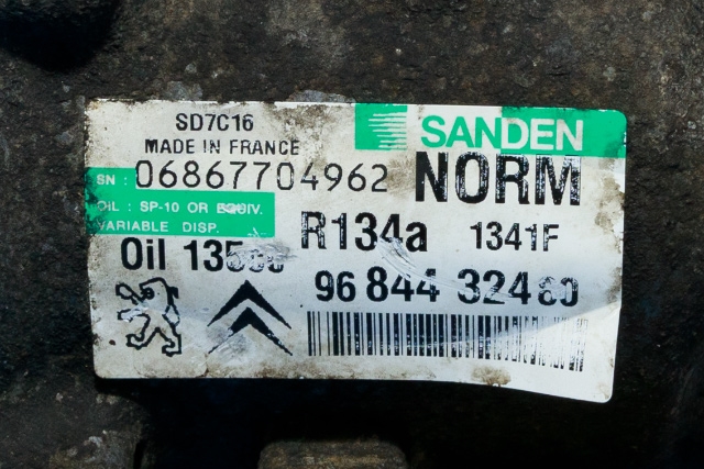 Aircondition kompressor til Citroën Berlingo 2008-2015 (Type II, Fase 1) (SANDEN|1341F|96 844324 80|)