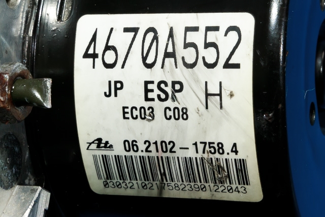 ABS sentral til Mitsubishi Outlander 2010-2012 (Type II, Fase 2) (MITSUBISHI|4670A552|)