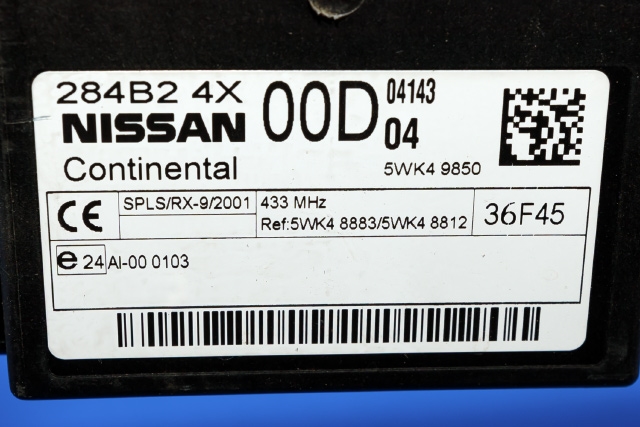 Styreenhet comfort (BCM) til Nissan Navara 2010-2015 (Fase 2) (D40) (D40) (SIEMENS|5WK4 9850|284B2-4X00D|)