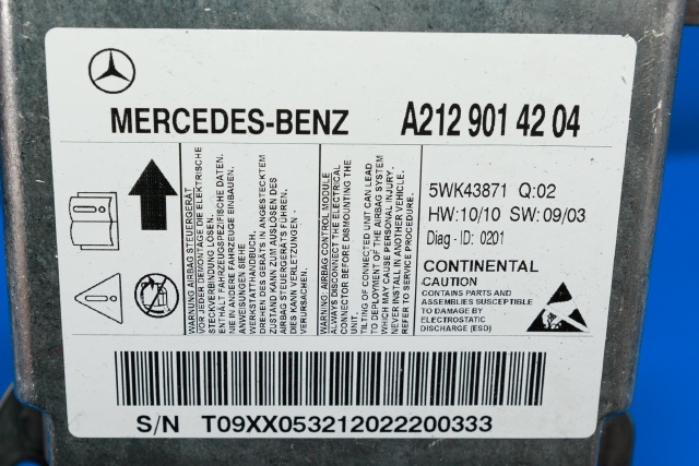 Styreenhet airbag hovedsensor til Mercedes E-Klasse 2009-2013 (Fase 1) (W212) (W212) (MERCEDES|A 212 901 42 04|)