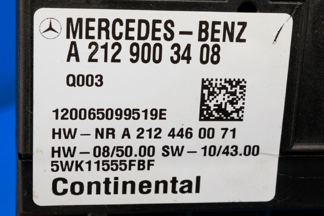 Styreenhet klima/aircondition til Mercedes E-Klasse 2009-2013 (Fase 1) (W212) (W212) (MERCEDES|A 212 900 34 08|)