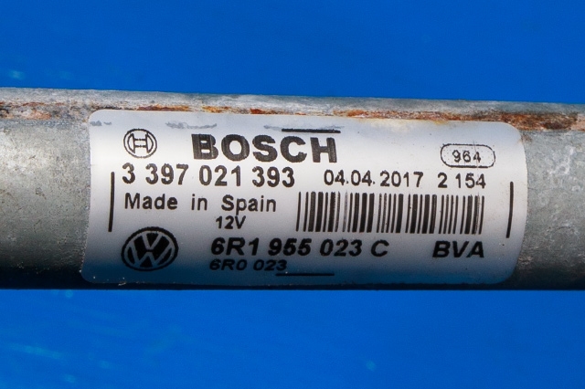 Viskermotor frontrute komplett m/overføring til VW Polo 2014-2017 (Type V, Fase 2)  (VAG|6R1 955 023 C|)