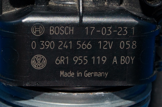 Viskermotor frontrute komplett m/overføring til VW Polo 2014-2017 (Type V, Fase 2)  (VAG|6R1 955 023 C|)