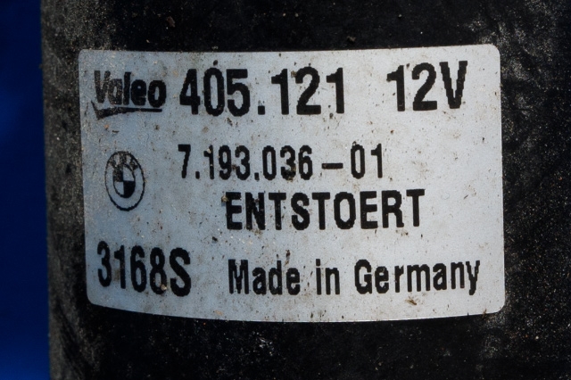 Viskermotor frontrute komplett m/overføring til BMW 1-Serie 2004-2011 (E81/E82/E87/E88) (E81/E82/E87/E88) (VALEO|405.121|7 193 036|)