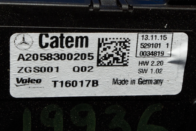 Varmeapparat register til Mercedes C-Klasse, Coupe/Cab 2015-2018 (Fase 1) (C205) (C205) (MERCEDES|A 205 830 02 05|)
