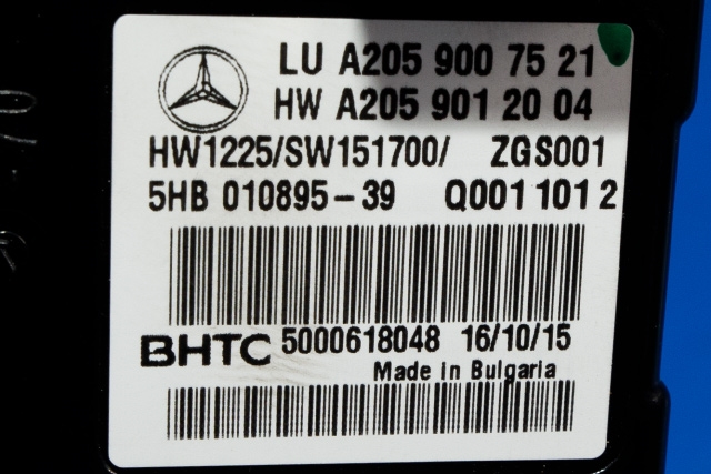 Styreenhet klima/aircondition til Mercedes C-Klasse, Coupe/Cab 2015-2018 (Fase 1) (C205) (C205) (MERCEDES|A 205 900 75 21|)