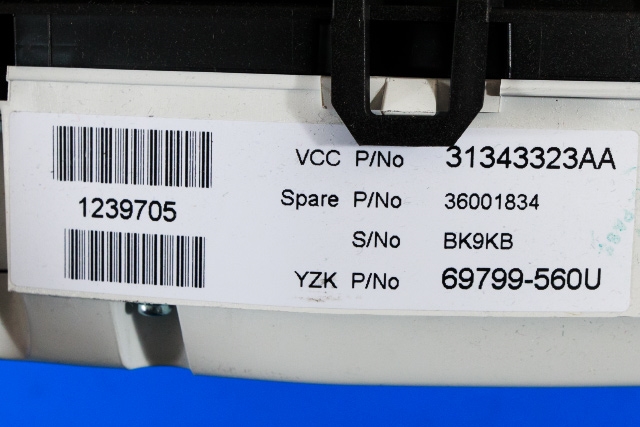 Instrumentpanel til Volvo V60 2010-2013 (Type I, Fase 1) (YAZAKI|69799-560U|31343323|)