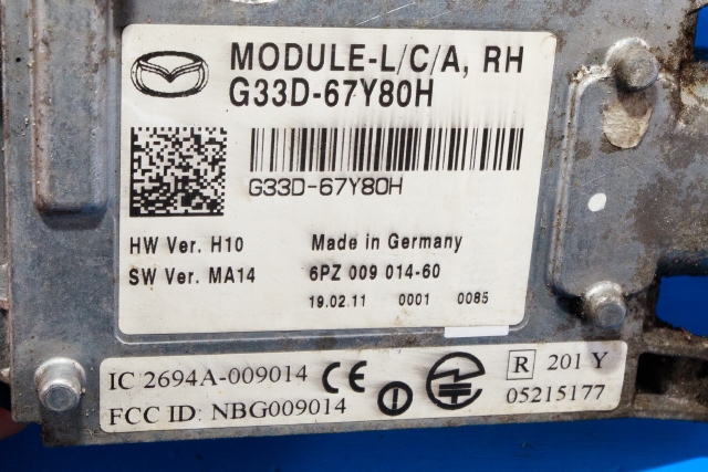 Sensor radar til Mazda 6 2010-2013 (Type II, Fase 2) (MAZDA|G33D-67-Y80H|)