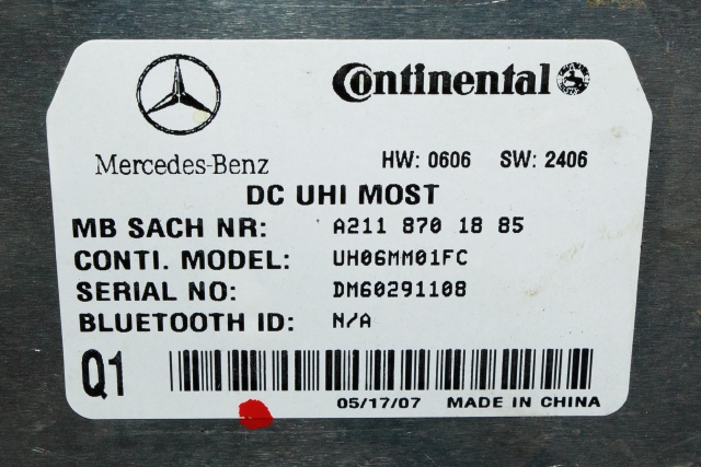 Styreenhet bluetooth til Mercedes GL 2006-2012 (X164) (X164) (MERCEDES|A 211 870 18 85|)