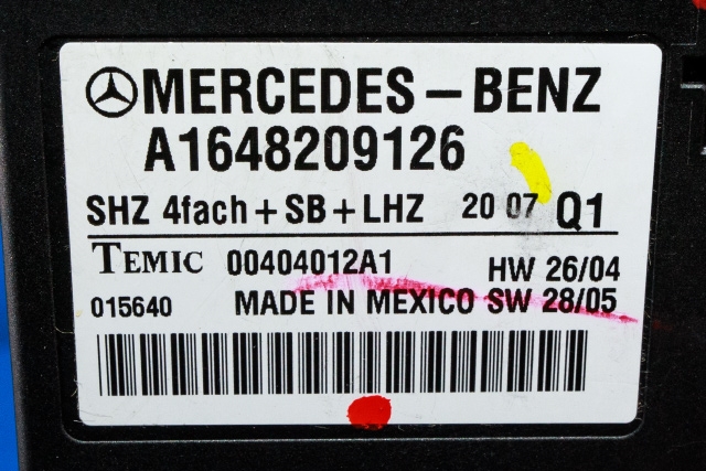 Styreenhet sete til Mercedes GL 2006-2012 (X164) (X164) (MERCEDES|A 164 820 91 26|)