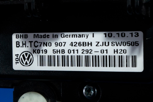 Varmeapparat betjening til VW Caddy 2010-2015 (Type III, Fase 2) (HELLA|5HB 011 292-01|7N0 907 426 BH|)