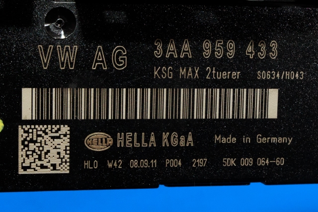 Styreenhet nøkkelfri/keyless til VW Passat 2011-2015 (B7) (B7) (VAG|3AA 959 433|)