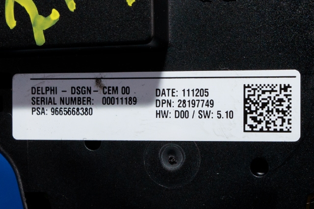 Bilstereo navigasjon betjeningspanel til Peugeot 508 2011-2014 (Type I, Fase 1)  (PEUGEOT|96 656683 80|)