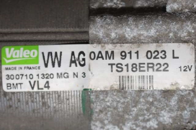 Starter diesel til VW Caddy 2010-2015 (Type III, Fase 2)  (VALEO|TS18ER22|0AM 911 023 L|)